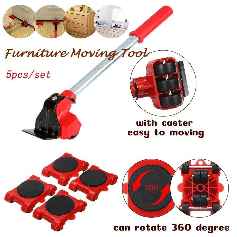 5 pc Furniture Lifter and Transport Tool  Heavy duty furniture, Furniture  rollers, Moving tools