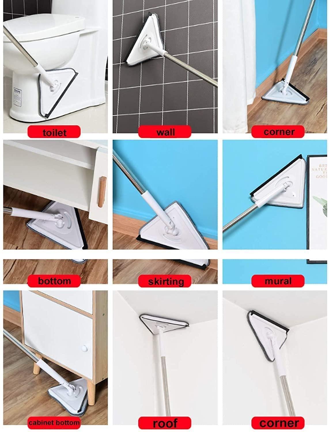 Rotatable Triangle Mop with Long Handle - Nevenue India